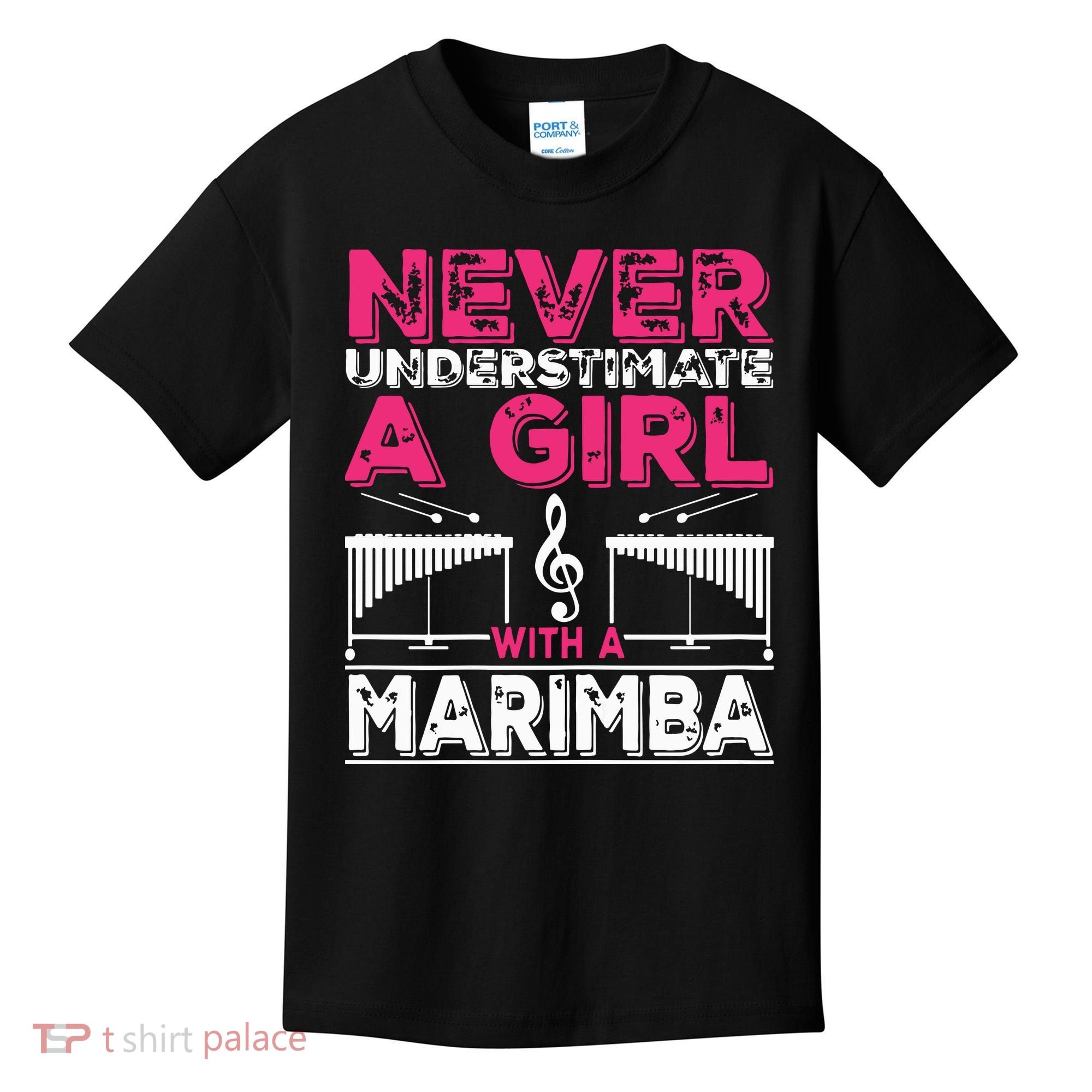 Marimba Player Never Underestimate A Girl With A Marimba Kids T-Shirt