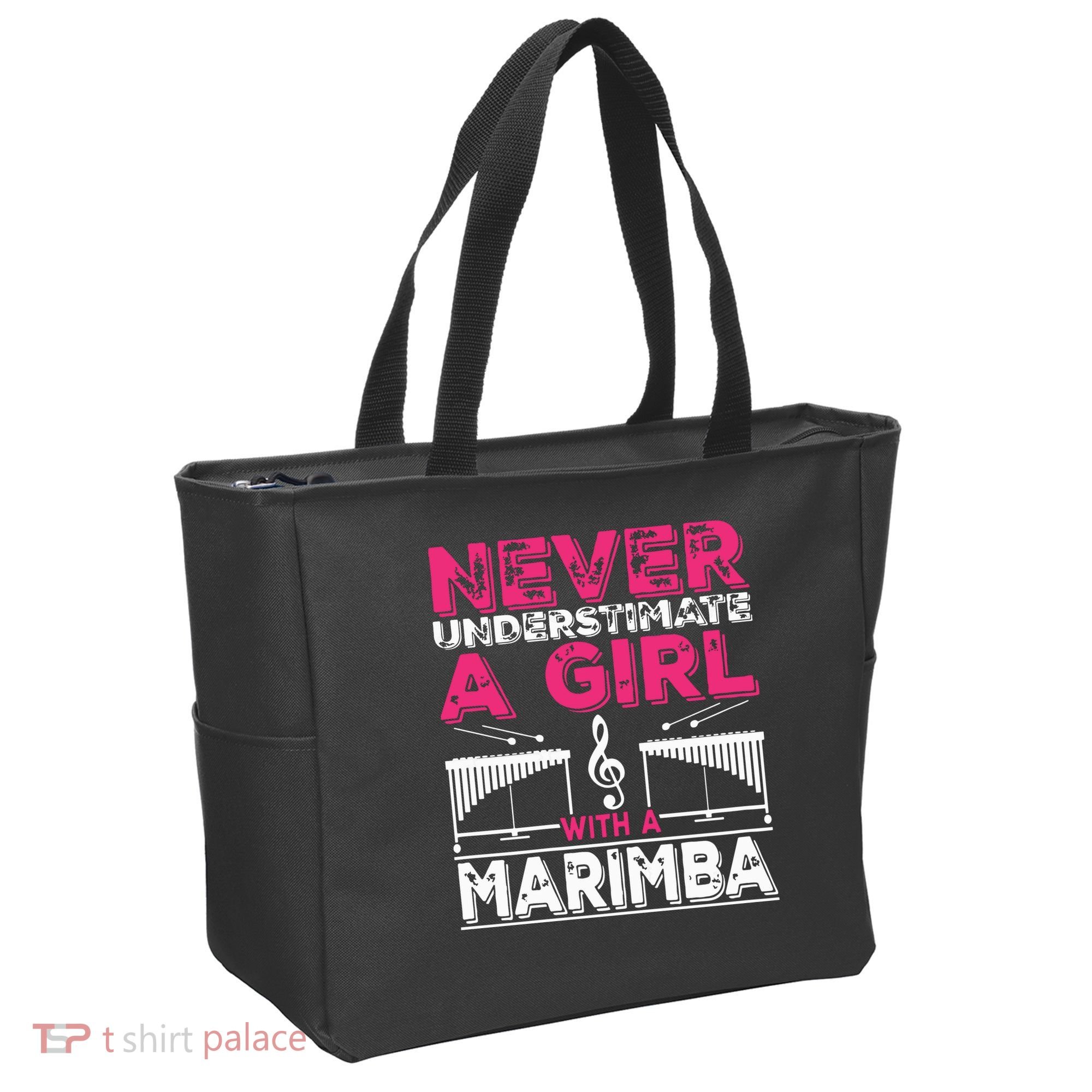 Marimba Player Never Underestimate A Girl With A Marimba Tote Bag