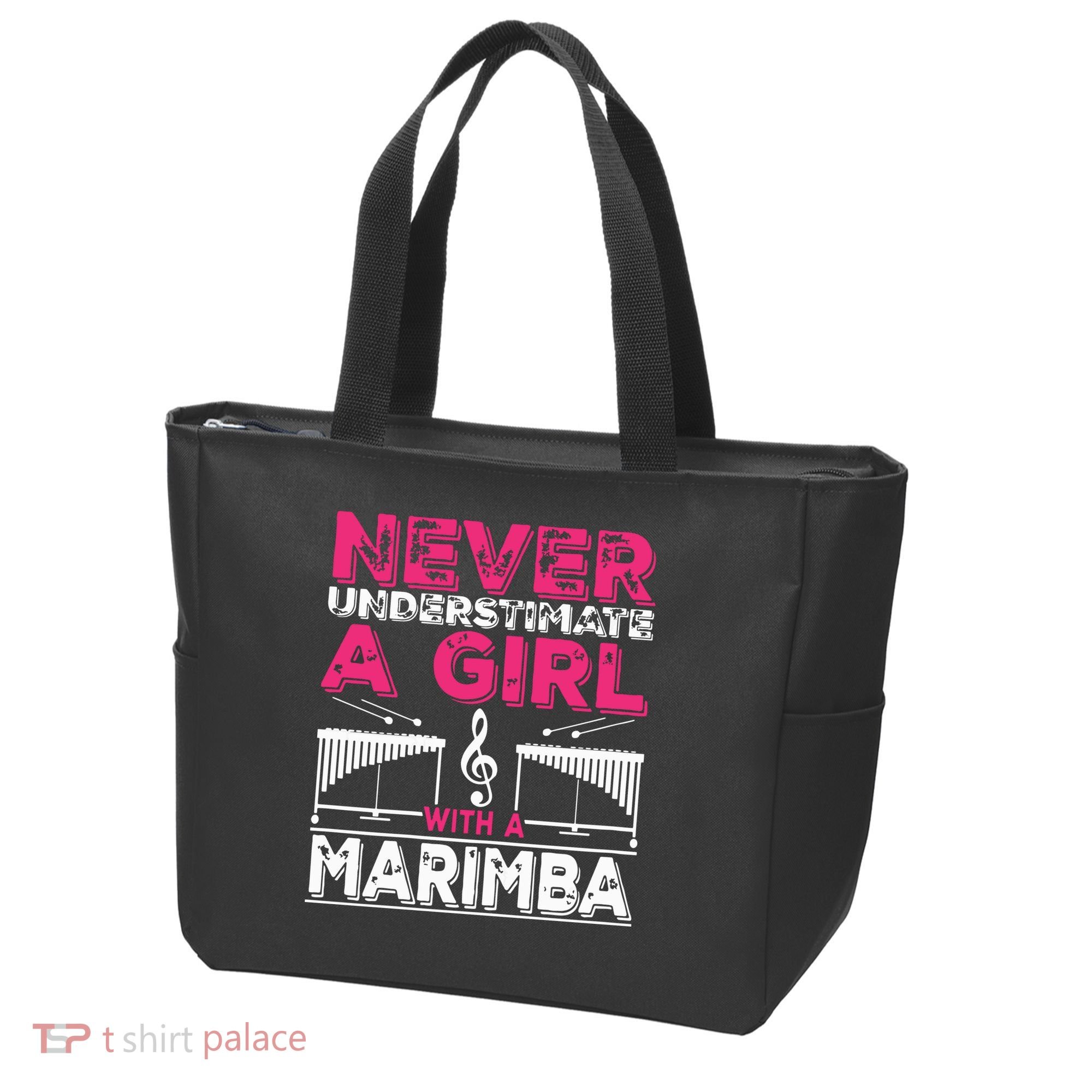 Marimba Player Never Underestimate A Girl With A Marimba Tote Bag