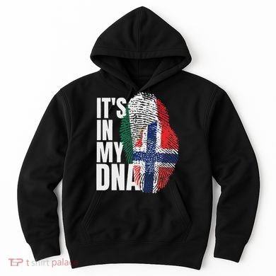 Mexican Plus Norwegian Mix Dna Heritage Flag Hoodie