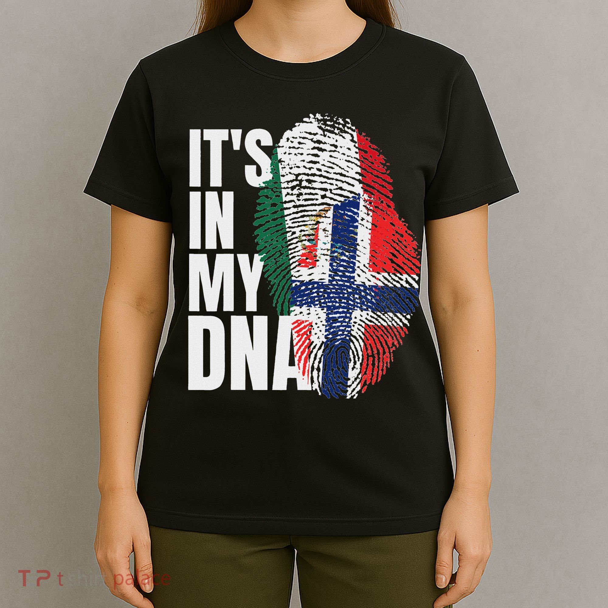 Mexican Plus Norwegian Mix Dna Heritage Flag T-Shirt