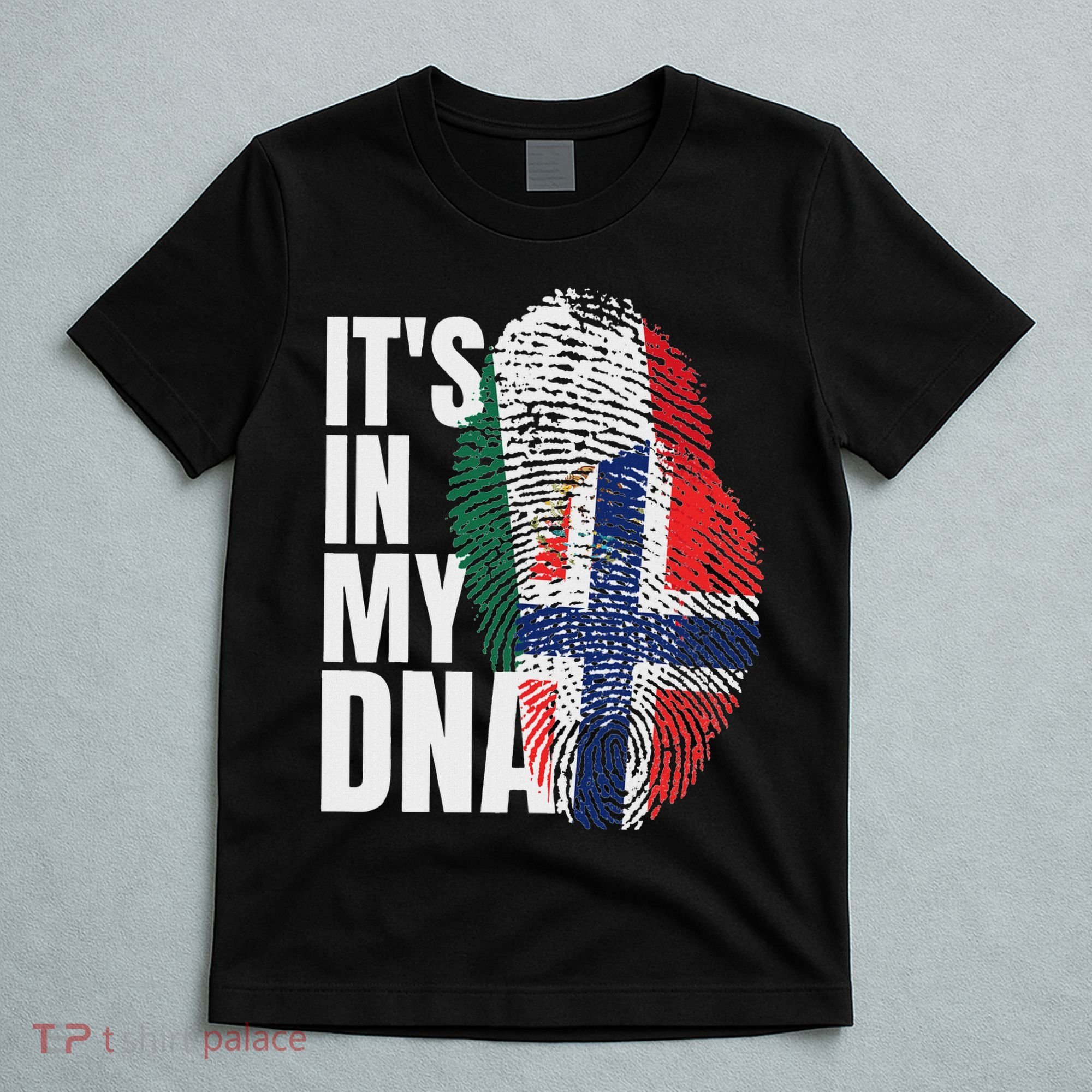 Mexican Plus Norwegian Mix Dna Heritage Flag T-Shirt