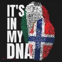 Mexican Plus Norwegian Mix Dna Heritage Flag T-Shirt thumb 7