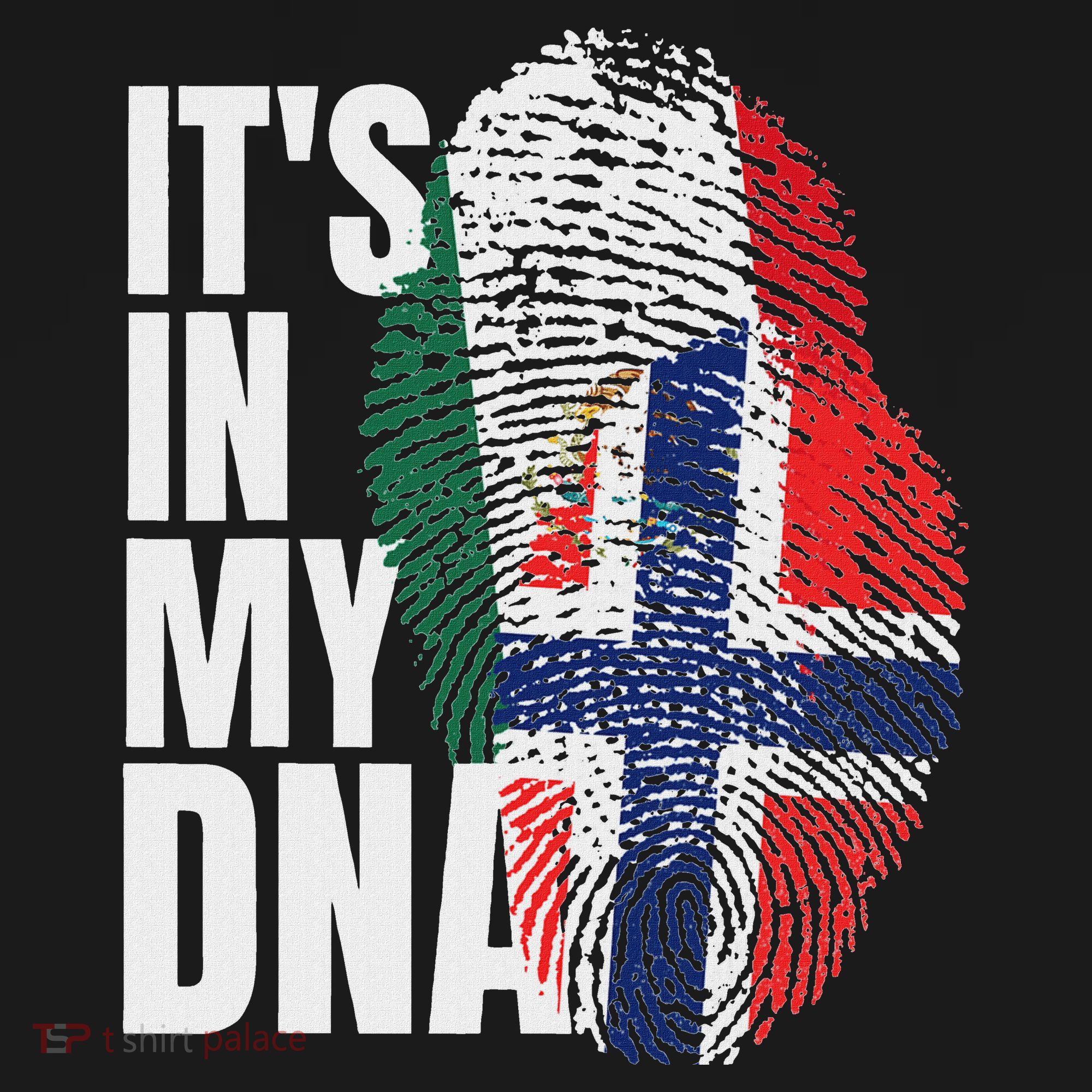 Mexican Plus Norwegian Mix Dna Heritage Flag T-Shirt