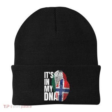 Mexican Plus Norwegian Mix Dna Heritage Flag Beanie