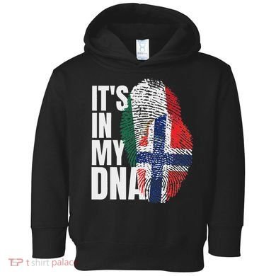 Mexican Plus Norwegian Mix Dna Heritage Flag Toddler Hoodie