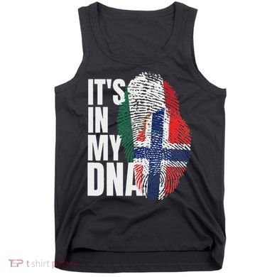 Mexican Plus Norwegian Mix Dna Heritage Flag Tank Top