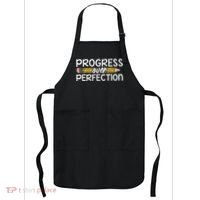 Motivational Progress Over Perfection Back To School Teacher Apron thumb 0