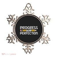 Motivational Progress Over Perfection Back To School Teacher Ornament thumb 0