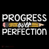 Motivational Progress Over Perfection Back To School Teacher Women's T-Shirt thumb 6