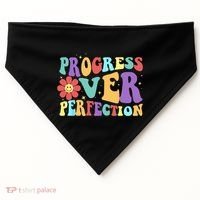Motivational Progress Over Perfection Back To School Teacher USA-Made Doggie Bandana thumb 0