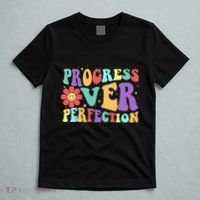 Motivational Progress Over Perfection Back To School Teacher T-Shirt thumb 5