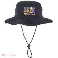 Motivational Progress Over Perfection Back To School Teacher Bucket Hat thumb 0