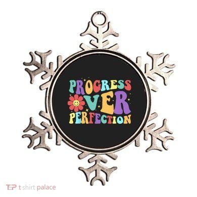 Motivational Progress Over Perfection Back To School Teacher Ornament