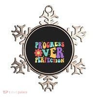 Motivational Progress Over Perfection Back To School Teacher Ornament thumb 0