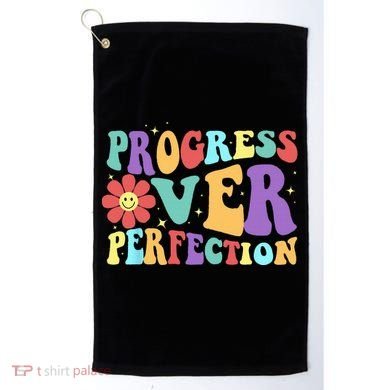Motivational Progress Over Perfection Back To School Teacher Golf Towel