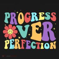 Motivational Progress Over Perfection Back To School Teacher Kids Sweatshirt thumb 2