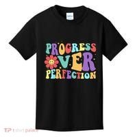 Motivational Progress Over Perfection Back To School Teacher Kids T-Shirt thumb 0