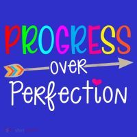 Motivational Progress Over Perfecti To School Teacher Gift Sweatshirt thumb 3