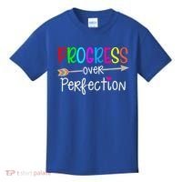 Motivational Progress Over Perfecti To School Teacher Gift Kids T-Shirt thumb 0