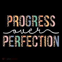 Motivational Progress Over Perfection Leopard Print Teacher Coaster thumb 2