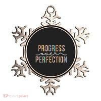 Motivational Progress Over Perfection Leopard Print Teacher Ornament thumb 0