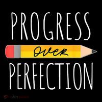 Motivational Progress Over Perfection Back To School Teacher Women's Hoodie thumb 2
