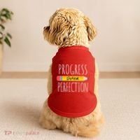 Motivational Progress Over Perfection Back To School Teacher Doggie Tank thumb 2
