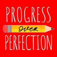 Motivational Progress Over Perfection Back To School Teacher Mousepad thumb 1