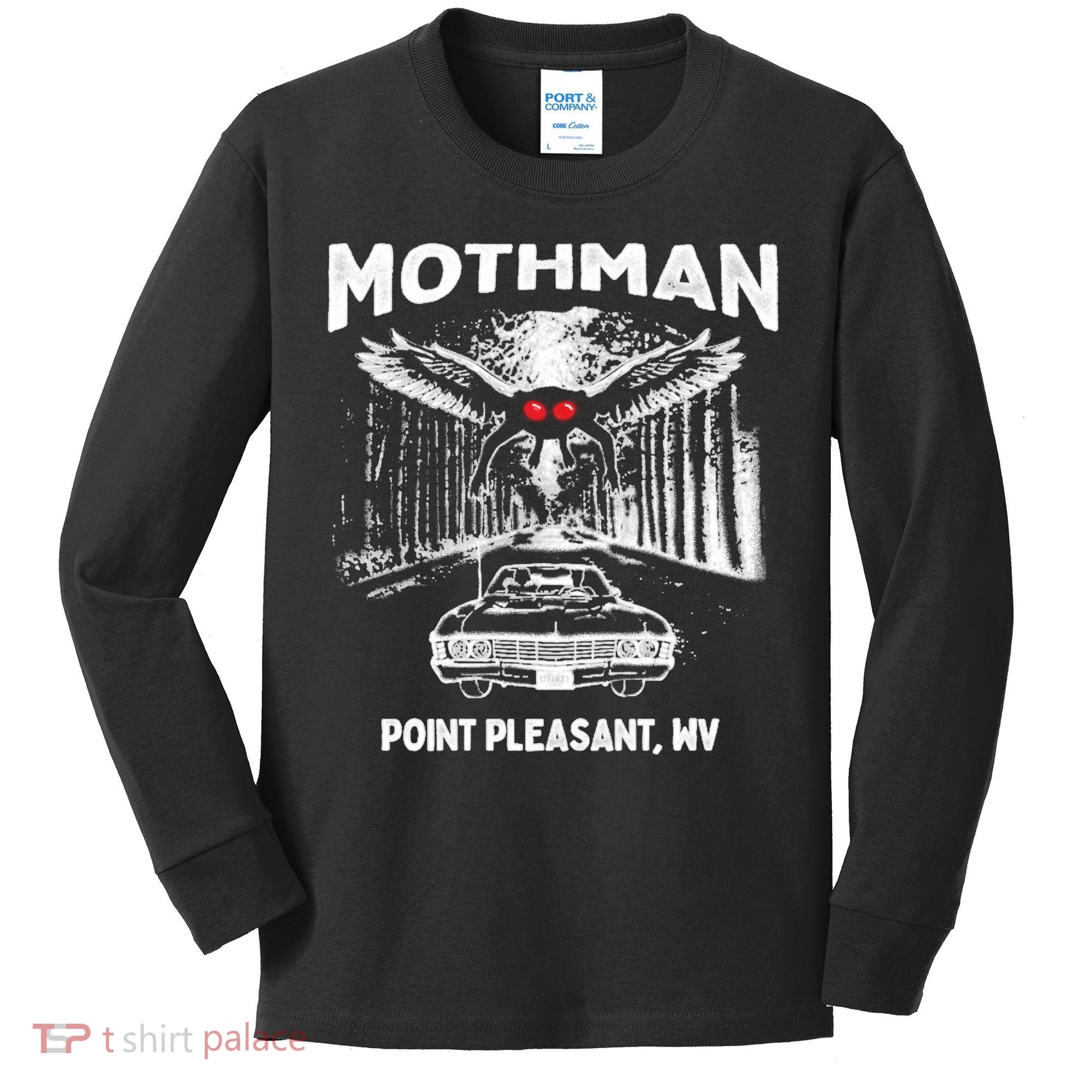 Mothman Point Pleasant WV Kids Long Sleeve Shirt