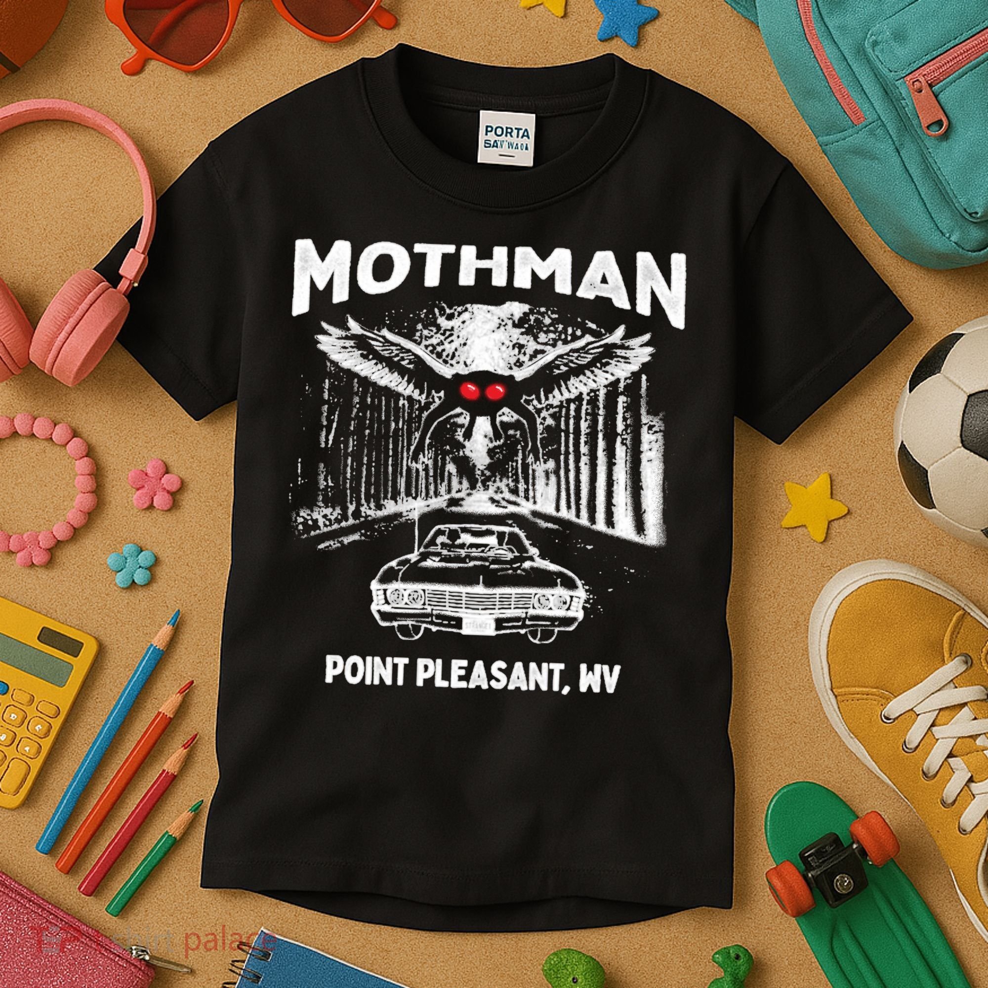 Mothman Point Pleasant WV Kids T-Shirt