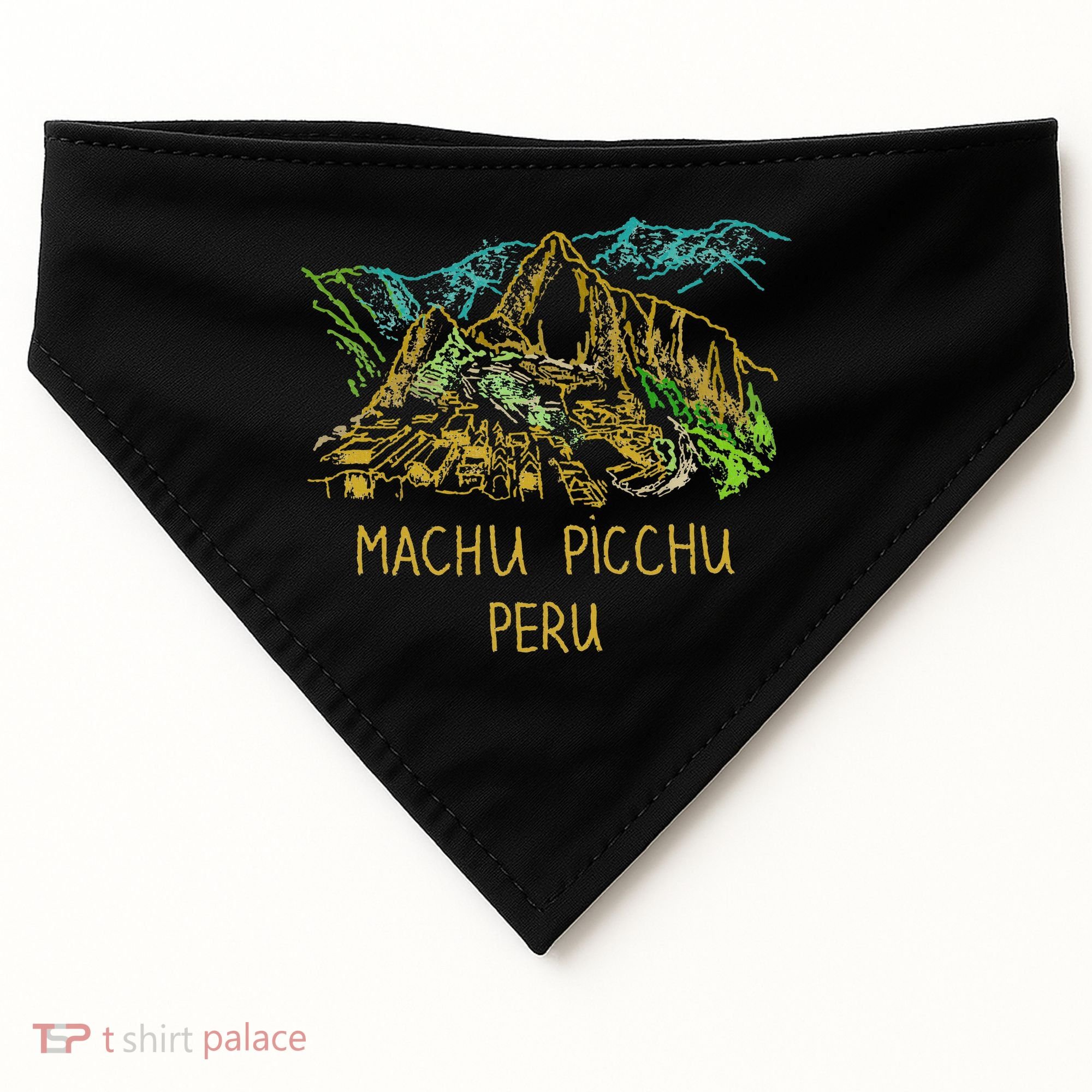Machu Picchu Peru USA-Made Doggie Bandana