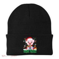 Merry Pigmas Pig Christmas Santa Hat Funny Xmas Light Farmer Beanie thumb 0
