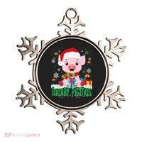 Merry Pigmas Pig Christmas Santa Hat Funny Xmas Light Farmer Ornament thumb 0