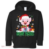 Merry Pigmas Pig Christmas Santa Hat Funny Xmas Light Farmer Toddler Hoodie thumb 0