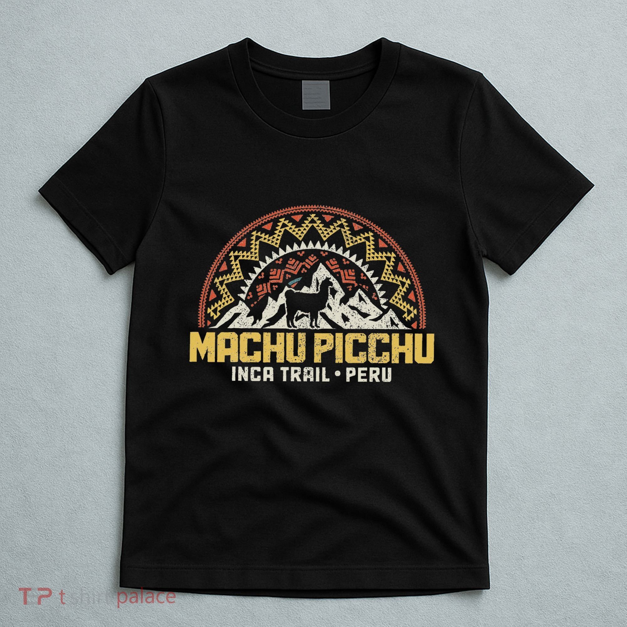 Machu Picchu Peru Inca Trail Souvenir Lama Alpaca Vintage T-Shirt