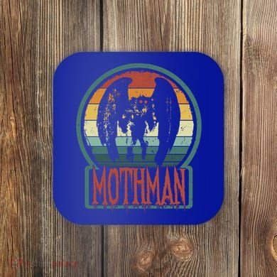 Moth Point Pleasant Retro Vintage Cryptid Cute Gift Coaster