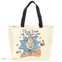 Marcus Pork Please Excuse My Poor Eye Contact IM Infected With Autism Tote Bag thumb 0