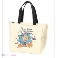 Marcus Pork Please Excuse My Poor Eye Contact IM Infected With Autism Tote Bag thumb 3