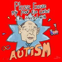 Marcus Pork Please Excuse My Poor Eye Contact IM Infected With Autism Santa Hat thumb 1