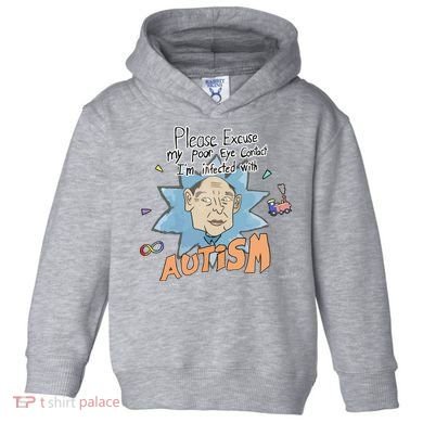 Marcus Pork Please Excuse My Poor Eye Contact IM Infected With Autism Toddler Hoodie