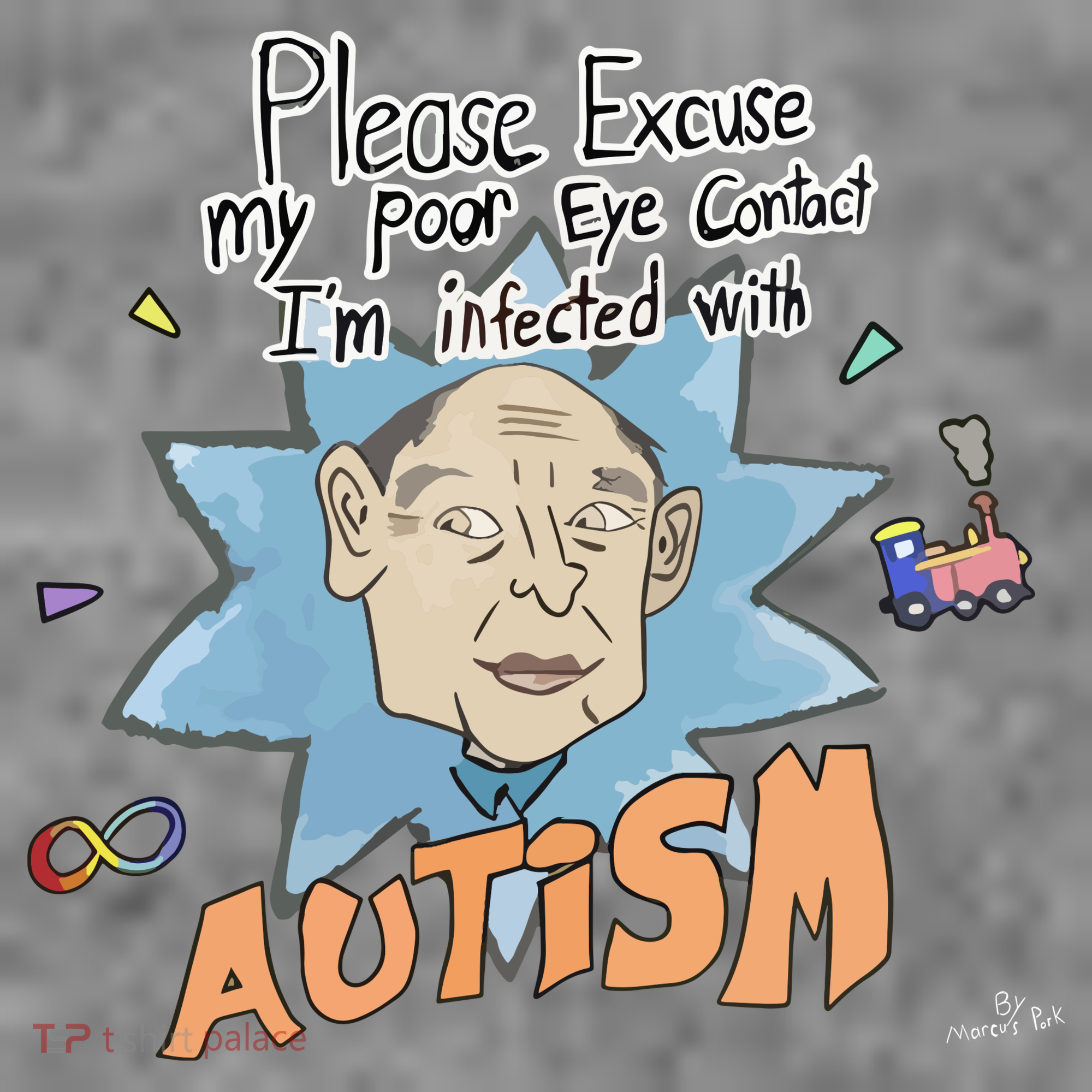 Marcus Pork Please Excuse My Poor Eye Contact IM Infected With Autism Toddler Hoodie