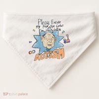 Marcus Pork Please Excuse My Poor Eye Contact IM Infected With Autism USA-Made Doggie Bandana thumb 0