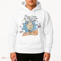 Marcus Pork Please Excuse My Poor Eye Contact IM Infected With Autism Hoodie thumb 2