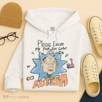 Marcus Pork Please Excuse My Poor Eye Contact IM Infected With Autism Hoodie thumb 4