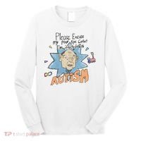 Marcus Pork Please Excuse My Poor Eye Contact IM Infected With Autism Long Sleeve Shirt thumb 0