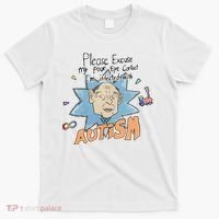 Marcus Pork Please Excuse My Poor Eye Contact IM Infected With Autism T-Shirt thumb 0