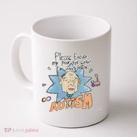 Marcus Pork Please Excuse My Poor Eye Contact IM Infected With Autism Coffee Mug thumb 0