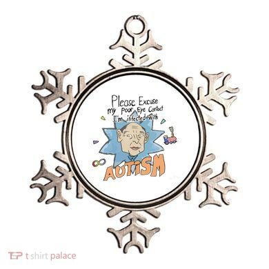Marcus Pork Please Excuse My Poor Eye Contact IM Infected With Autism Ornament