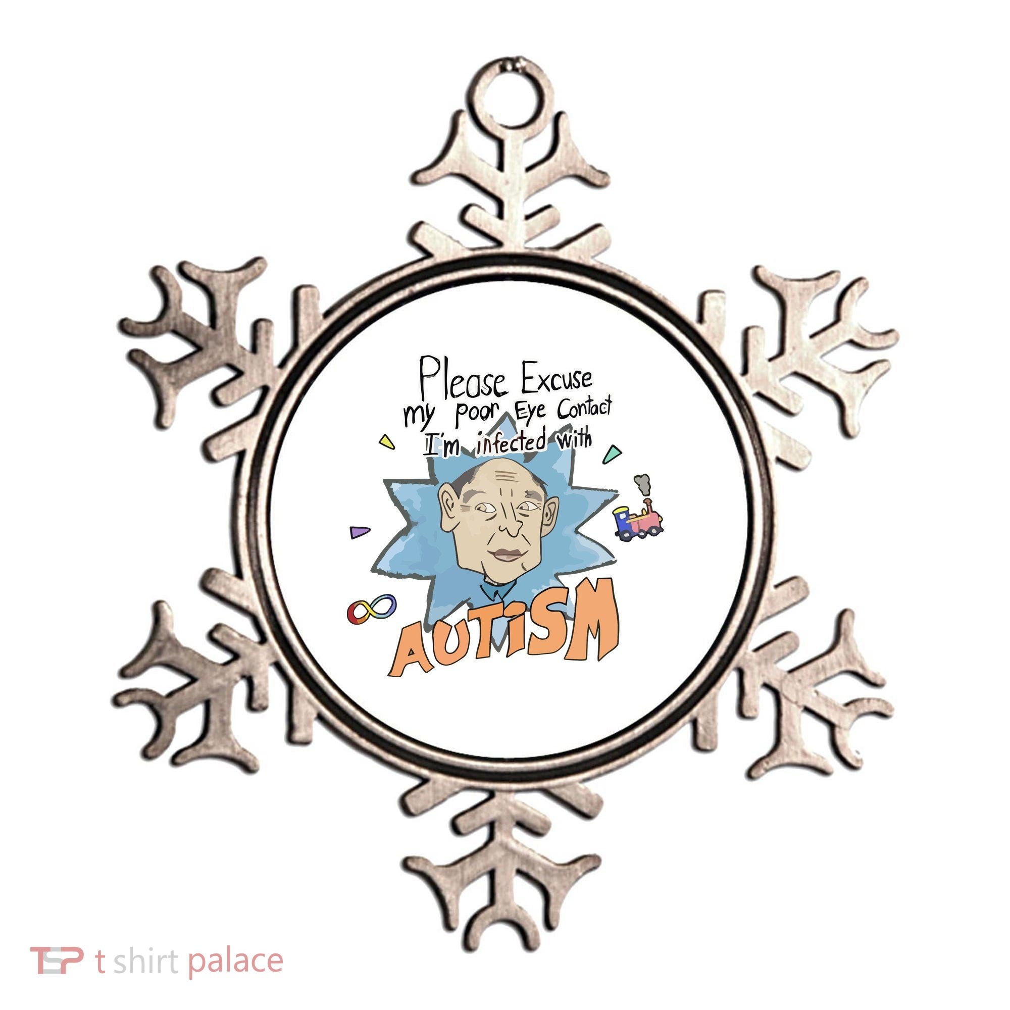 Marcus Pork Please Excuse My Poor Eye Contact IM Infected With Autism Ornament
